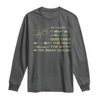Dog Dad Long Sleeve Shirt Fathers Day Gift for Dog Lovers Camo American Flag USA - Wonder Print Shop