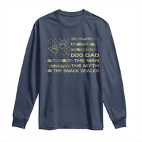 Dog Dad Long Sleeve Shirt Fathers Day Gift for Dog Lovers Camo American Flag USA - Wonder Print Shop