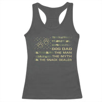 Dog Dad Racerback Tank Top Fathers Day Gift for Dog Lovers Camo American Flag USA - Wonder Print Shop