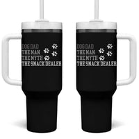 Dog Dad Tumbler With Handle Fathers Day Gift for Dog Lovers Retro Vintage - Wonder Print Shop