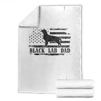 Black Lab Dad Throw Blanket Funny Labrador Dad Fathers Day Gift for Dog Lovers - Wonder Print Shop