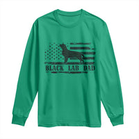 Black Lab Dad Long Sleeve Shirt Funny Labrador Dad Fathers Day Gift for Dog Lovers - Wonder Print Shop