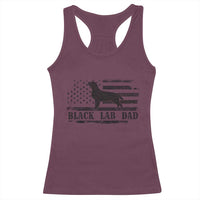 Black Lab Dad Racerback Tank Top Funny Labrador Dad Fathers Day Gift for Dog Lovers - Wonder Print Shop