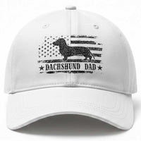 Dachshund Dog Dad Baseball Cap Fathers Day Gift for Dog Lovers American Flag