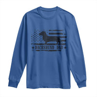 Dachshund Dog Dad Long Sleeve Shirt Fathers Day Gift for Dog Lovers American Flag - Wonder Print Shop