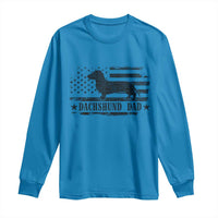 Dachshund Dog Dad Long Sleeve Shirt Fathers Day Gift for Dog Lovers American Flag - Wonder Print Shop