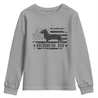 Dachshund Dog Dad Youth Sweatshirt Fathers Day Gift for Dog Lovers American Flag - Wonder Print Shop