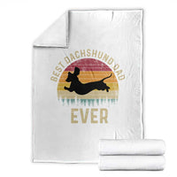 Dachshund Dog Dad Throw Blanket Vintage 60s 70s Retro Fathers Day Gift for Dog Lovers - Wonder Print Shop