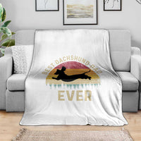 Dachshund Dog Dad Throw Blanket Vintage 60s 70s Retro Fathers Day Gift for Dog Lovers - Wonder Print Shop