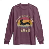 Dachshund Dog Dad Long Sleeve Shirt Vintage 60s 70s Retro Fathers Day Gift for Dog Lovers - Wonder Print Shop