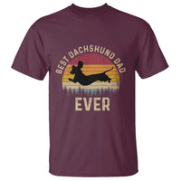 Dachshund Dog Dad T Shirt Vintage 60s 70s Retro Fathers Day Gift for Dog Lovers - Wonder Print Shop