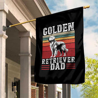 Retro Dog Golden Dad Garden Flag Fathers Day Gift for Dog Lovers Golden Retriever Dad - Wonder Print Shop