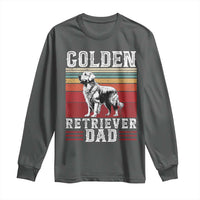 Retro Dog Golden Dad Long Sleeve Shirt Fathers Day Gift for Dog Lovers Golden Retriever Dad - Wonder Print Shop