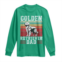 Retro Dog Golden Dad Long Sleeve Shirt Fathers Day Gift for Dog Lovers Golden Retriever Dad - Wonder Print Shop