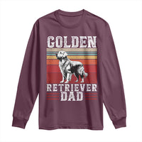 Retro Dog Golden Dad Long Sleeve Shirt Fathers Day Gift for Dog Lovers Golden Retriever Dad - Wonder Print Shop