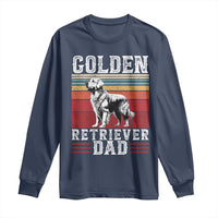 Retro Dog Golden Dad Long Sleeve Shirt Fathers Day Gift for Dog Lovers Golden Retriever Dad - Wonder Print Shop