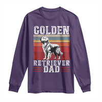 Retro Dog Golden Dad Long Sleeve Shirt Fathers Day Gift for Dog Lovers Golden Retriever Dad - Wonder Print Shop