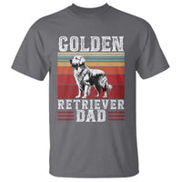 Retro Dog Golden Dad T Shirt Fathers Day Gift for Dog Lovers Golden Retriever Dad - Wonder Print Shop