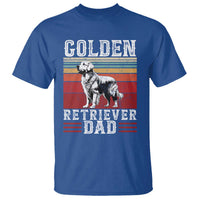 Retro Dog Golden Dad T Shirt Fathers Day Gift for Dog Lovers Golden Retriever Dad - Wonder Print Shop