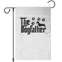 Dachshund Dog Dad Garden Flag The Dogfather Fathers Day Gifts For Dog Lovers - Wonder Print Shop