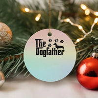 Dachshund Dog Dad Ceramic Ornament The Dogfather Fathers Day Gifts For Dog Lovers - Wonder Print Shop