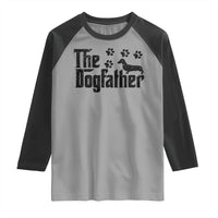 Dachshund Dog Dad Raglan Shirt The Dogfather Fathers Day Gifts For Dog Lovers - Wonder Print Shop