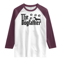Dachshund Dog Dad Raglan Shirt The Dogfather Fathers Day Gifts For Dog Lovers - Wonder Print Shop