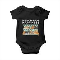 Funny Dog Lover Baby Onesie My Medicine For Happiness Called Cats Everyday - Wonder Print Shop