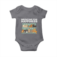 Funny Dog Lover Baby Onesie My Medicine For Happiness Called Cats Everyday - Wonder Print Shop