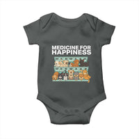 Funny Dog Lover Baby Onesie My Medicine For Happiness Called Cats Everyday - Wonder Print Shop