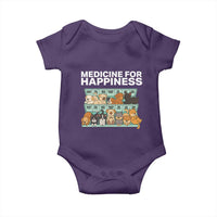 Funny Dog Lover Baby Onesie My Medicine For Happiness Called Cats Everyday - Wonder Print Shop