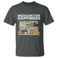 Funny Dog Lover T Shirt My Medicine For Happiness Called Cats Everyday - Wonder Print Shop