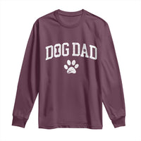 Retro Dog Dad Long Sleeve Shirt Distressed Fathers Day Gift for Dog Lovers - Wonder Print Shop