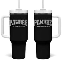 Pawdre The Dog Father Tumbler With Handle Dog Dad Christmas Fathers Day - Wonder Print Shop