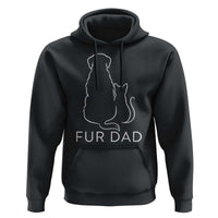 Fur Dad Hoodie Pet Lover Cat Dog Dad Funny Fathers Day - Wonder Print Shop