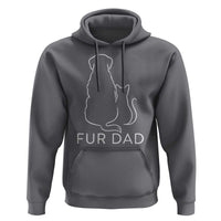 Fur Dad Hoodie Pet Lover Cat Dog Dad Funny Fathers Day - Wonder Print Shop