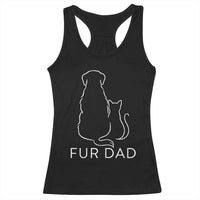 Fur Dad Racerback Tank Top Pet Lover Cat Dog Dad Funny Fathers Day - Wonder Print Shop