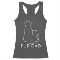 Fur Dad Racerback Tank Top Pet Lover Cat Dog Dad Funny Fathers Day - Wonder Print Shop
