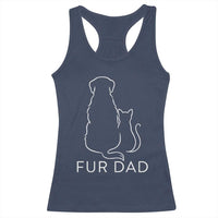 Fur Dad Racerback Tank Top Pet Lover Cat Dog Dad Funny Fathers Day - Wonder Print Shop