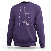 Fur Dad Sweatshirt Pet Lover Cat Dog Dad Funny Fathers Day - Wonder Print Shop