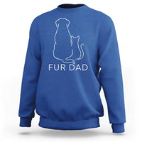 Fur Dad Sweatshirt Pet Lover Cat Dog Dad Funny Fathers Day - Wonder Print Shop