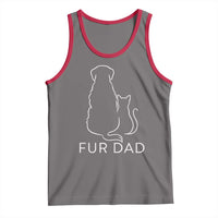 Fur Dad Tank Top Pet Lover Cat Dog Dad Funny Fathers Day - Wonder Print Shop