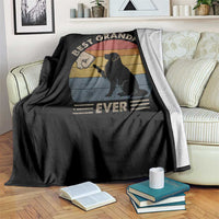 Best Grandpaw Ever Throw Blanket Retro Dog Grandpa Fathers Day Gift From Dog - Wonder Print Shop