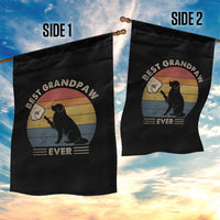 Best Grandpaw Ever Garden Flag Retro Dog Grandpa Fathers Day Gift From Dog - Wonder Print Shop