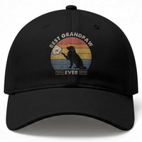 Best Grandpaw Ever Baseball Cap Retro Dog Grandpa Fathers Day Gift From Dog