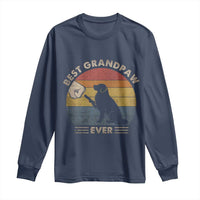 Best Grandpaw Ever Long Sleeve Shirt Retro Dog Grandpa Fathers Day Gift From Dog - Wonder Print Shop