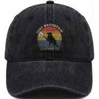 Best Grandpaw Ever Washed Cotton Baseball Cap Retro Dog Grandpa Fathers Day Gift From Dog