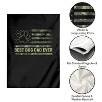Best Dog Dad Ever Garden Flag Camo American Flag USA Fathers Day Gift for Dog Lovers - Wonder Print Shop