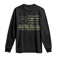 Best Dog Dad Ever Long Sleeve Shirt Camo American Flag USA Fathers Day Gift for Dog Lovers - Wonder Print Shop