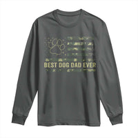 Best Dog Dad Ever Long Sleeve Shirt Camo American Flag USA Fathers Day Gift for Dog Lovers - Wonder Print Shop